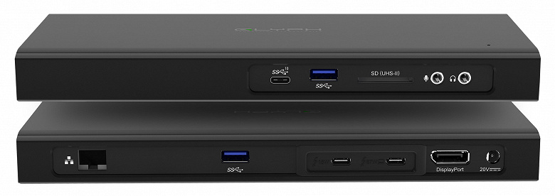 Стыковочная станция Glyph Thunderbolt 3 Dock оснащена слотом для SSD с поддержкой NVMe