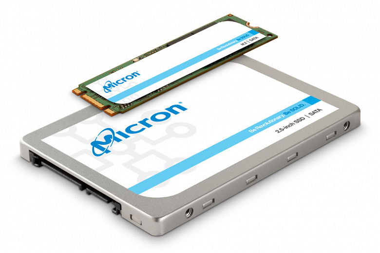 В твердотельных накопителях Micron 1300 используется 96-слойная флэш-память TLC 3D NAND